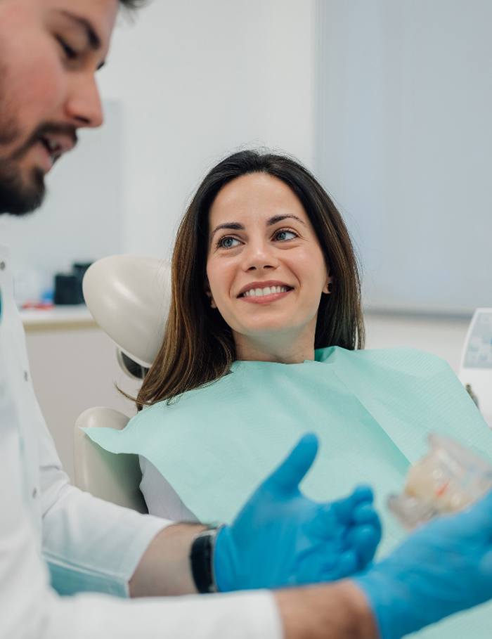 Illustration of dental implants