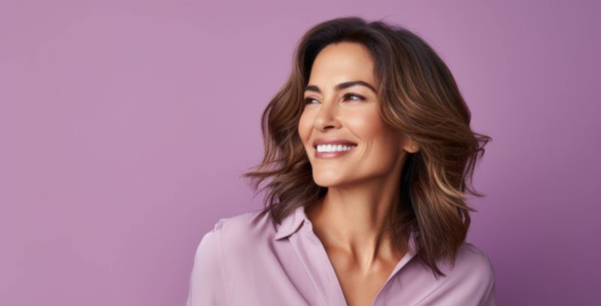 Portrait of beautiful, smiling woman with perfect teeth