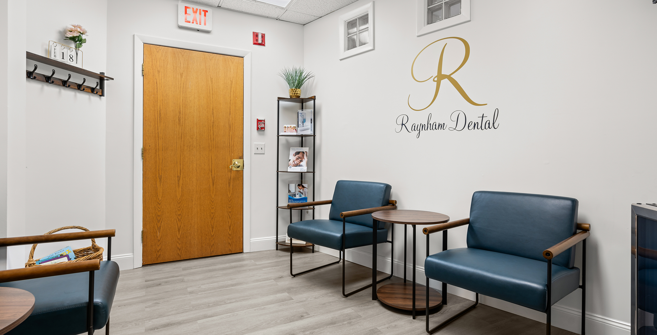 Chairs in waiting room of dental office